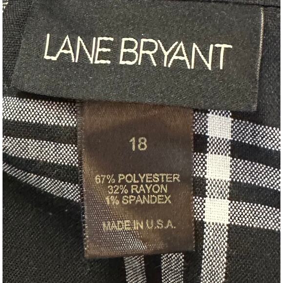 Lane Bryant Plaid Jacket Black Collared Coat Made in USA Plus Size 18 - Picture 10 of 10